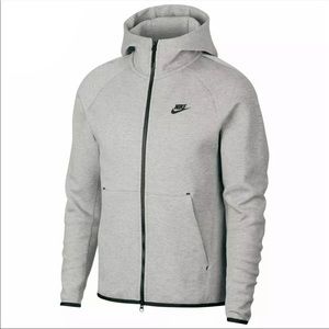 Mens Grey Nike Tech Fleece hoodie/jacket